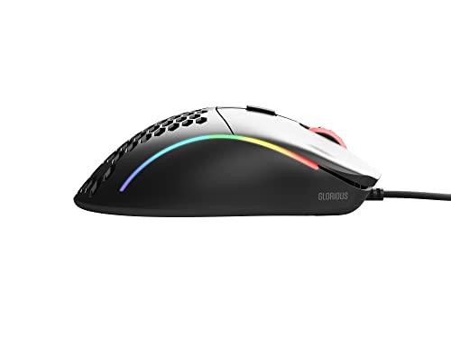 Glorious Gaming Mouse - Glorious Model D Honeycomb Mouse - Ratón RGB superligero para PC - 68 g - Ratón con cable negro mate