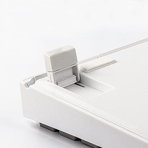 EPOMAKER EP84 Teclado mecánico para juegos con cable, 84 teclas RGB, con tapas de colorante PBT para Mac/Win/Gamers (interruptor marrón Gateron, gris blanco)