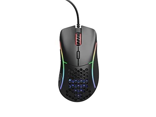 Glorious Gaming Mouse - Glorious Model D Honeycomb Mouse - Ratón RGB superligero para PC - 68 g - Ratón con cable negro mate