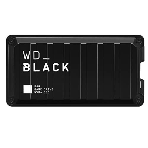 WD_BLACK 1TB P50 Game Drive SSD - Unidade de estado sólido externa portátil, compatível com Playstation, Xbox, PC e Mac, até 2.000 MB/s - WDBA3S0010BBK-WESN