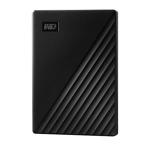 Przenośny zewnętrzny dysk twardy WD 5TB My Passport z oprogramowaniem do tworzenia kopii zapasowych i ochroną hasłem, czarny - WDBPKJ0050BBK-WESN