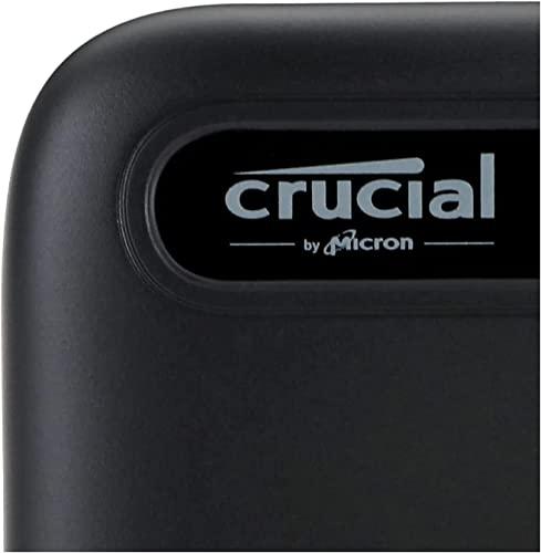 Crucial X6 4TB SSD portátil - Hasta 800MB/s - USB 3.2 - Unidad de estado sólido externa, USB-C - CT4000X6SSD9, Negro