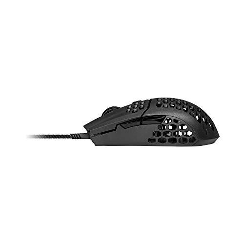 Ratón para juegos Cooler Master MM710 53G con carcasa ligera de nido de abeja, cable ultraligero Ultraweave, sensor óptico Pixart 3389 de 16000 PPP