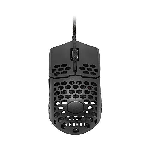 Ratón para juegos Cooler Master MM710 53G con carcasa ligera de nido de abeja, cable ultraligero Ultraweave, sensor óptico Pixart 3389 de 16000 PPP