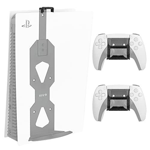 Soporte de pared de acero VIVO diseñado para la consola de juegos PS5, pantalla vertical para Playstation 5, diseño abierto, negro, MOUNT-PS5B