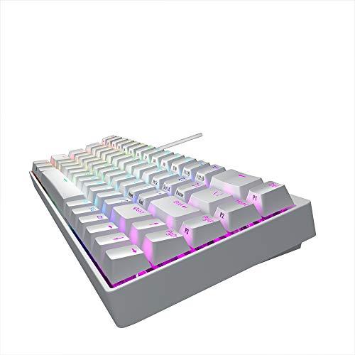 Durgod Hades 68 RGB Mechanical Gaming Keyboard | 65% Layout | USB C Wired | Doubleshot PBT Keycaps | Cherry Profile | NKRO Rollover | Windows & Mac | Châssis en aluminium| Cherry MX Silent Red, White