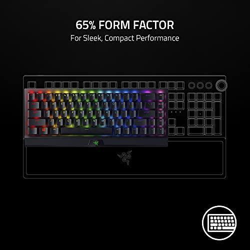 Razer BlackWidow V3 Mini HyperSpeed 65% Wireless Mechanical Gaming Keyboard: Technologia bezprzewodowa HyperSpeed - Żółte przełączniki mechaniczne - Liniowa i cicha - Nakładki klawiszy ABS Doubleshot - 200 godzin pracy na baterii