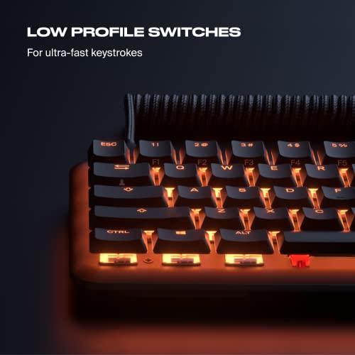 FNATIC STREAK65 LP | Czarna | Kompaktowa klawiatura RGB Gaming Mechanical Keyboard | Fnatic Speed Switches | PBT Doubleshot Keycaps | 65% Layout (60 65%) | Klawiatura sportowa o niskim profilu (US ANSI Layout, QWERTY)