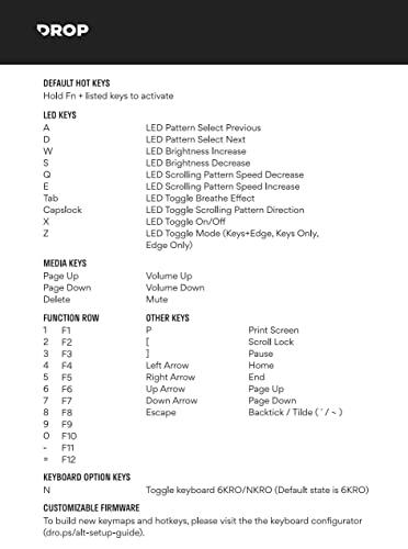 DROP ALT Mechanische Tastatur - 65% (67 Tasten) Gaming-Tastatur, Hot-Swap-Schalter, programmierbare Makros, RGB-LED-Hintergrundbeleuchtung, USB-C, Doubleshot PBT, Aluminiumrahmen (Cherry MX Braun, Schwarz)