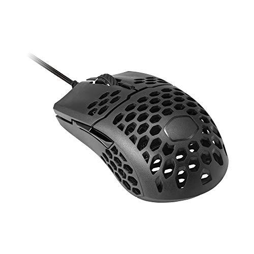 Ratón para juegos Cooler Master MM710 53G con carcasa ligera de nido de abeja, cable ultraligero Ultraweave, sensor óptico Pixart 3389 de 16000 PPP