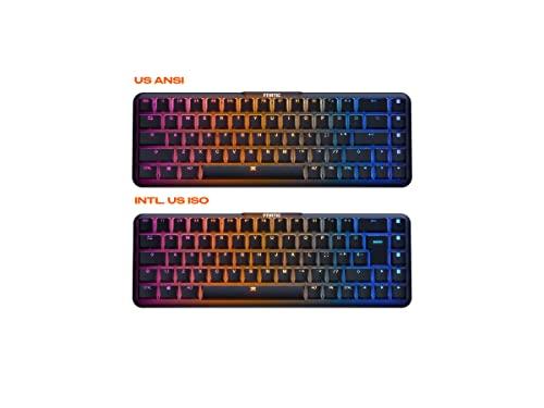 FNATIC STREAK65 LP | Czarna | Kompaktowa klawiatura RGB Gaming Mechanical Keyboard | Fnatic Speed Switches | PBT Doubleshot Keycaps | 65% Layout (60 65%) | Klawiatura sportowa o niskim profilu (US ANSI Layout, QWERTY)