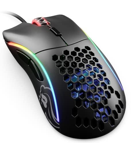 Glorious Gaming Mouse - Glorious Model D Honeycomb Mouse - Ratón RGB superligero para PC - 68 g - Ratón con cable negro mate