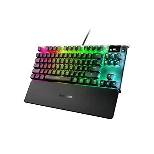 SteelSeries Apex Pro TKL Mechanical Gaming Keyboard - Interruptores mecânicos mais rápidos do mundo - OLED Smart Display - Fator de forma compacta - RGB Backlit