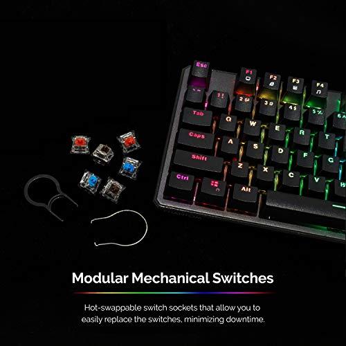 Tecware Phantom 87 Teclas Mecánicas, led RGB, Interruptor Outemu Marrón