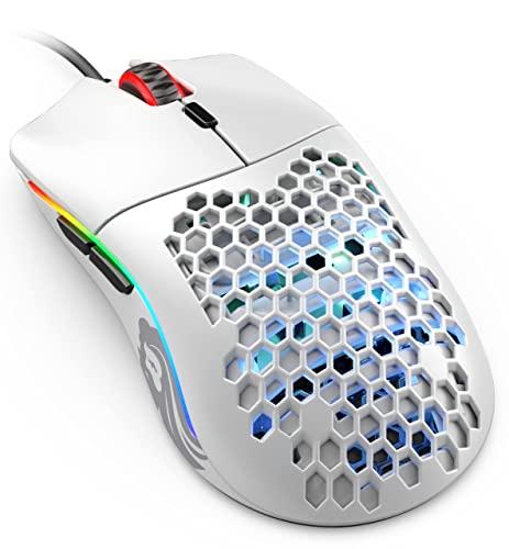 Glorious Gaming Mouse - Modèle O 67 g Superlight Honeycomb Mouse, souris blanche matte