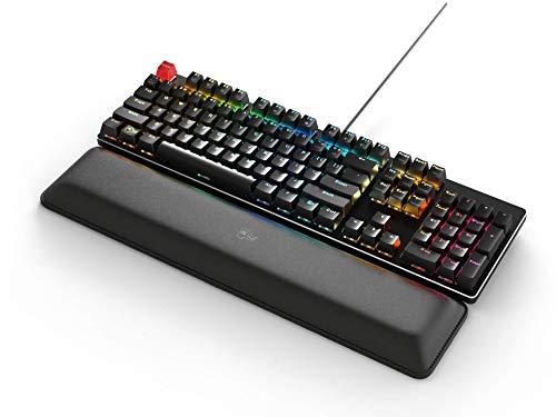 Glorious Custom Gaming Keyboard - GMMK 100% Full Size - Teclado mecánico con cable USB - Interruptores y tapas de teclas intercambiables en caliente RGB - Placa superior metálica negra