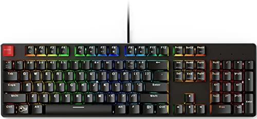 Glorious Custom Gaming Keyboard - GMMK 100% Full Size - Teclado mecánico con cable USB - Interruptores y tapas de teclas intercambiables en caliente RGB - Placa superior metálica negra