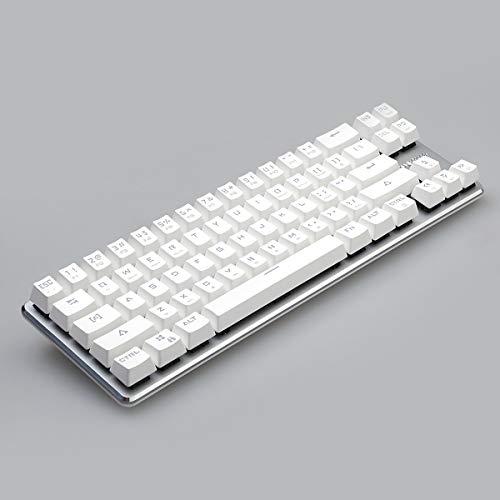 Clavier mécanique Clavier de jeu Cherry MX Silent Red Switch Wired Backlit Mechanical Mini Design (60%) 68 touches Clavier blanc Magicforce by Qisan