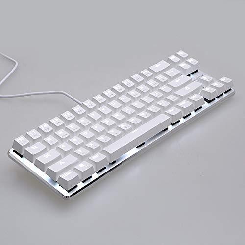 Teclado mecánico Gaming Teclado Cherry MX Silent Red Switch Cableado Retroiluminado Mini Diseño Mecánico (60%) 68 Teclas Teclado Blanco Magicforce by Qisan