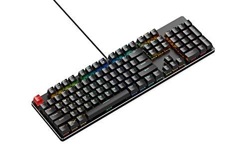 Glorious Custom Gaming Keyboard - GMMK 100% Percent Full Size - przewodowa klawiatura mechaniczna USB - przełączniki i nakładki na klawisze RGB - czarna metalowa płyta górna