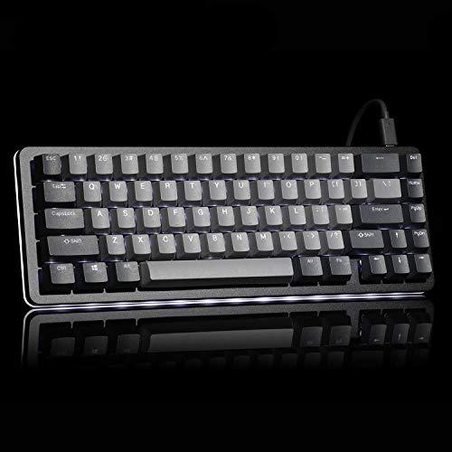 Clavier mécanique Drop ALT - Clavier de jeu 65% (67 touches), interrupteurs Hot-Swap, macros programmables, rétroéclairage par LED RVB, USB-C, PBT double face, cadre en aluminium (Halo Clear, Black)