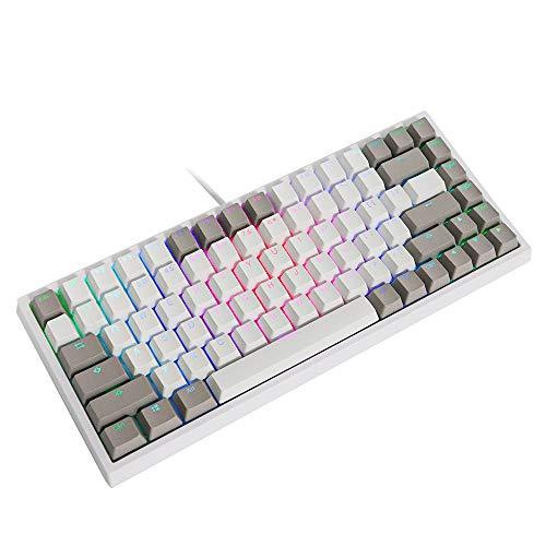 EPOMAKER EP84 84-tangenter RGB Hotswap Wired Mechanical Gaming Keyboard med PBT Dye-subbed Keycaps för Mac/Win/Gamers (Gateron Brown Switch, Grey White)