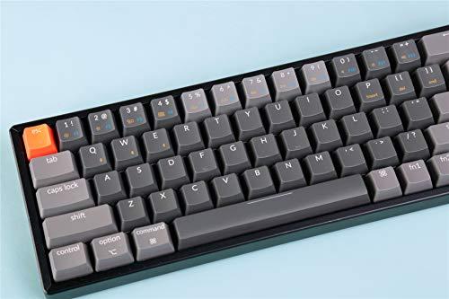 Keychron K6 68-klawiszowa, przewodowa klawiatura mechaniczna do gier z Bluetooth/USB, kompaktowy układ 65%, podświetlenie LED RGB, klawisze N-Key, aluminiowa ramka do Mac Windows, przełącznik Gateron G Pro Brown