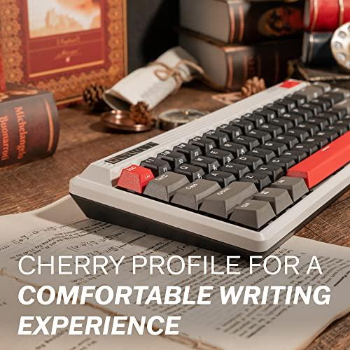 Durgod Fusion Mechanical Retro Keyboard | 65% Layout | Wireless 2.4 GHz, Bluetooth 5.0, USB C | Duplo PBT | Até 40 dias de vida útil da bateria | Windows, Android, iOS (Cherry MX Brown, Steam)