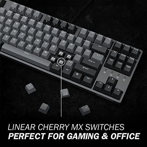 Teclado Mecânico Durgod Taurus K320 TKL | 87 Teclas Tenkeyless | USB C Wired | Chaves PBT de dupla-chave | Chaves programáveis | NKRO Rollover | Windows & Mac | Cherry MX Speed Silver, Space Grey