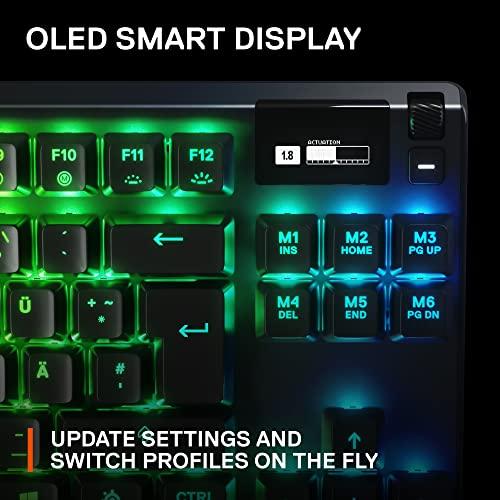 SteelSeries Apex Pro TKL Mechanical Gaming Keyboard - Interruptores mecânicos mais rápidos do mundo - OLED Smart Display - Fator de forma compacta - RGB Backlit