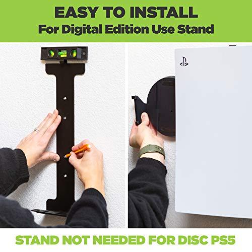 HIDEit Mounts Pro Bundle Wandhalterungen für PS5 und Controller - Wandhalterung für PlayStation 5 und Controller - Halterung für PS5 - Wandhalterungsset für PS5 - gummierte Controllerhalterung - Patentiert