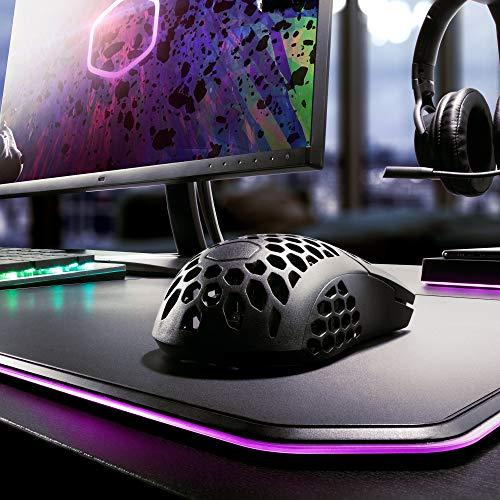 Ratón para juegos Cooler Master MM710 53G con carcasa ligera de nido de abeja, cable ultraligero Ultraweave, sensor óptico Pixart 3389 de 16000 PPP