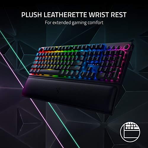 Razer BlackWidow V3 Pro Mechanical Wireless Gaming Keyboard: Żółte przełączniki mechaniczne - liniowe i ciche - podświetlenie RGB Chroma - nakładki na klawisze ABS Doubleshot - przezroczysta obudowa przełączników - Bluetooth 2.4GHz