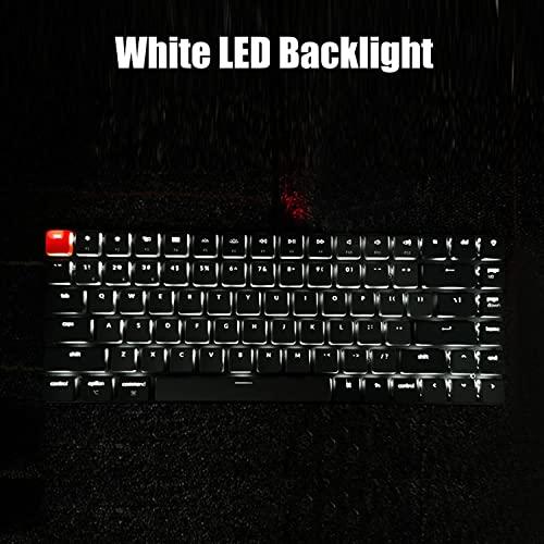 Keychron K3 wersja 2, 75% układ 84 klawiszy Ultracienka bezprzewodowa klawiatura mechaniczna Bluetooth/USB z białym podświetleniem, z możliwością wymiany na gorąco, niskoprofilowy przełącznik Keychron Optical Brown dla Mac Windows