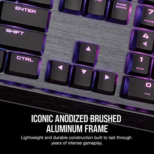 Corsair K70 RGB MK.2 niskoprofilowa mechaniczna klawiatura do gier - liniowa i cicha, podświetlana diodami RGB, Cherry MX Low Profile Red