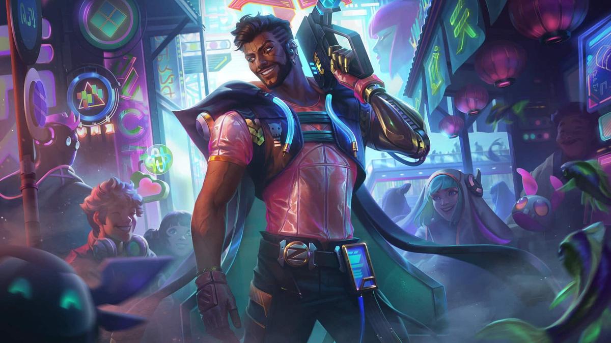 LoL Akshan cyberpop