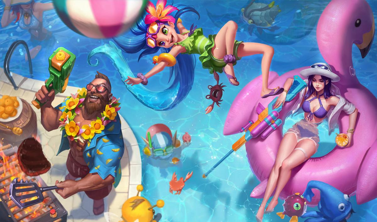 Caitlyn fiesta en la piscina