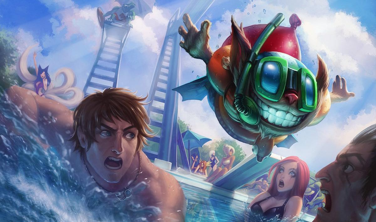 Ziggs fiesta en la piscina