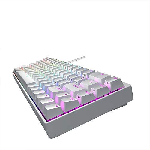 Durgod Hades 68 RGB Mechanical Gaming Keyboard | 65% Layout | USB C Wired | Doublehot PBT Keycaps | Cherry Profile | NKRO Rollover | Windows & Mac | Aluminium Chassis| Cherry MX Silent Red, White