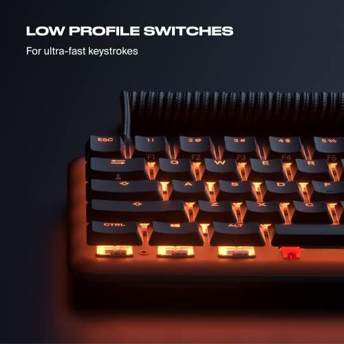 FNATIC STREAK65 LP | Schwarz | Kompakte mechanische RGB Gaming Tastatur | Fnatic Speed Switches | PBT Doubleshot Keycaps | 65% Layout (60 65 Prozent) | Low Profle Esports Keyboard (US ANSI Layout, QWERTY)