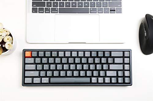 Keychron K6 68-Key Wireless Bluetooth/USB Wired Gaming Mechanical Keyboard, Compact 65% Layout RGB LED Backlit N-Key Rollover Aluminum Frame for Mac Windows, Gateron G Pro Brown Switch