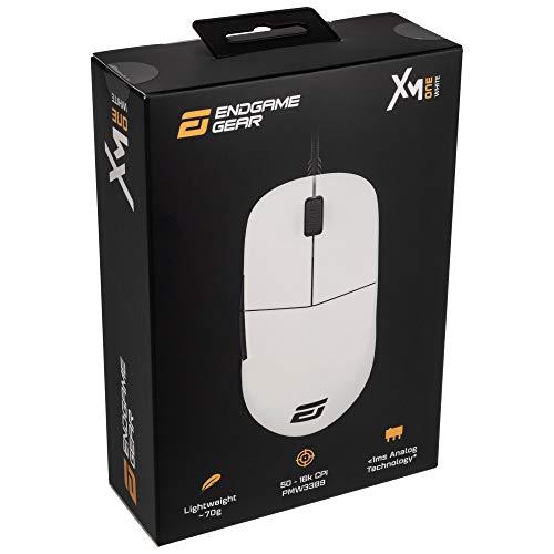 ENDGAME GEAR XM1 Gaming Mouse, programowalna mysz z 5 przyciskami i 16 000 DPI, biała