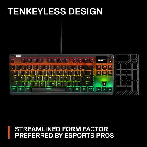 SteelSeries Apex Pro TKL Mechanical Gaming Keyboard - Interruptores mecânicos mais rápidos do mundo - OLED Smart Display - Fator de forma compacta - RGB Backlit