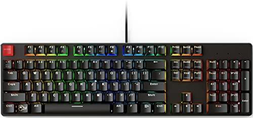 Glorious Custom Gaming Keyboard - GMMK 100% Porcentagem Tamanho Completo - Teclado Mecânico com Fio USB - Chaves e Teclas de Interruptor RGB Hot Swappable - Placa superior de metal preto