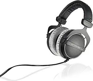auriculares de estudio beyerdynamic DT 770 PRO 250 Ohm en negro. Construcción cerrada, cableado para uso en estudio, ideal para mezclar en el estudio