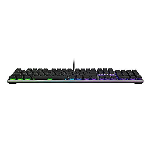 Cooler Master Sk-650-Gklr1-US Teclado mecánico SK650 con interruptores Cherry MX de perfil bajo en diseño de aluminio cepillado, diseño negro, completo