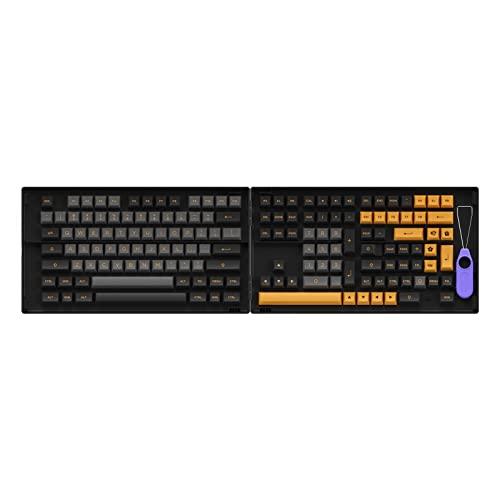 Akko Black&Bronze Jeu de 158 capuchons de clavier PBT Double-Shot à profil ASA pour claviers mécaniques avec boîte de collection