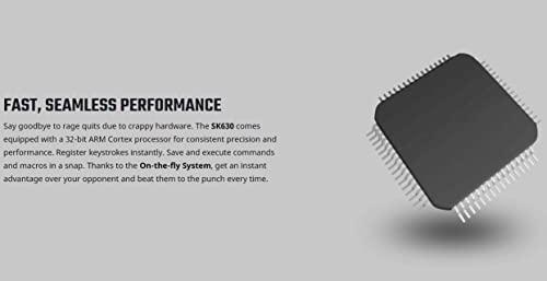 Cooler Master SK630 Clavier mécanique sans touches avec interrupteurs Cherry MX Low Profile en aluminium brossé