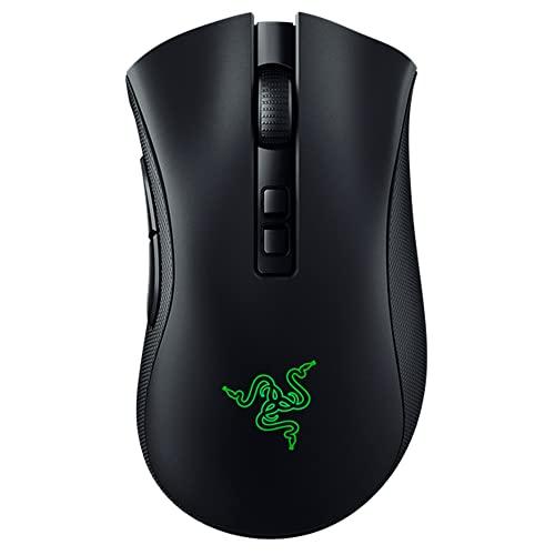 Bezprzewodowa mysz Razer DeathAdder V2 Pro: czujnik optyczny 20K DPI - 3 razy szybszy niż mechaniczny przełącznik optyczny - podświetlenie Chroma RGB - żywotność baterii 70 godzin - 8 programowalnych przycisków - klasyczna czerń