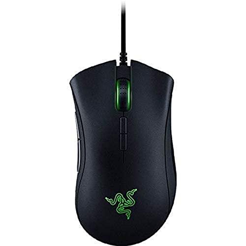 Souris de jeu Razer DeathAdder Elite : Capteur optique 16 000 DPI - Éclairage Chroma RGB - 7 boutons programmables - Commutateurs mécaniques - Poignées latérales en caoutchouc - Noir mat